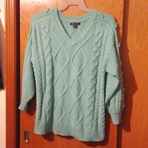 Roamans size 12 aqua sweater.